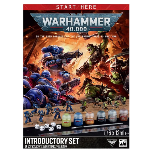 warhammer wh40k introductory set miniatures paints dice