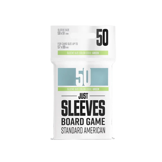 just sleeves american standard 50 count sleeves color code green