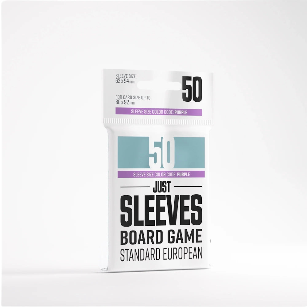just sleeves standard european color code purple board game sleeves