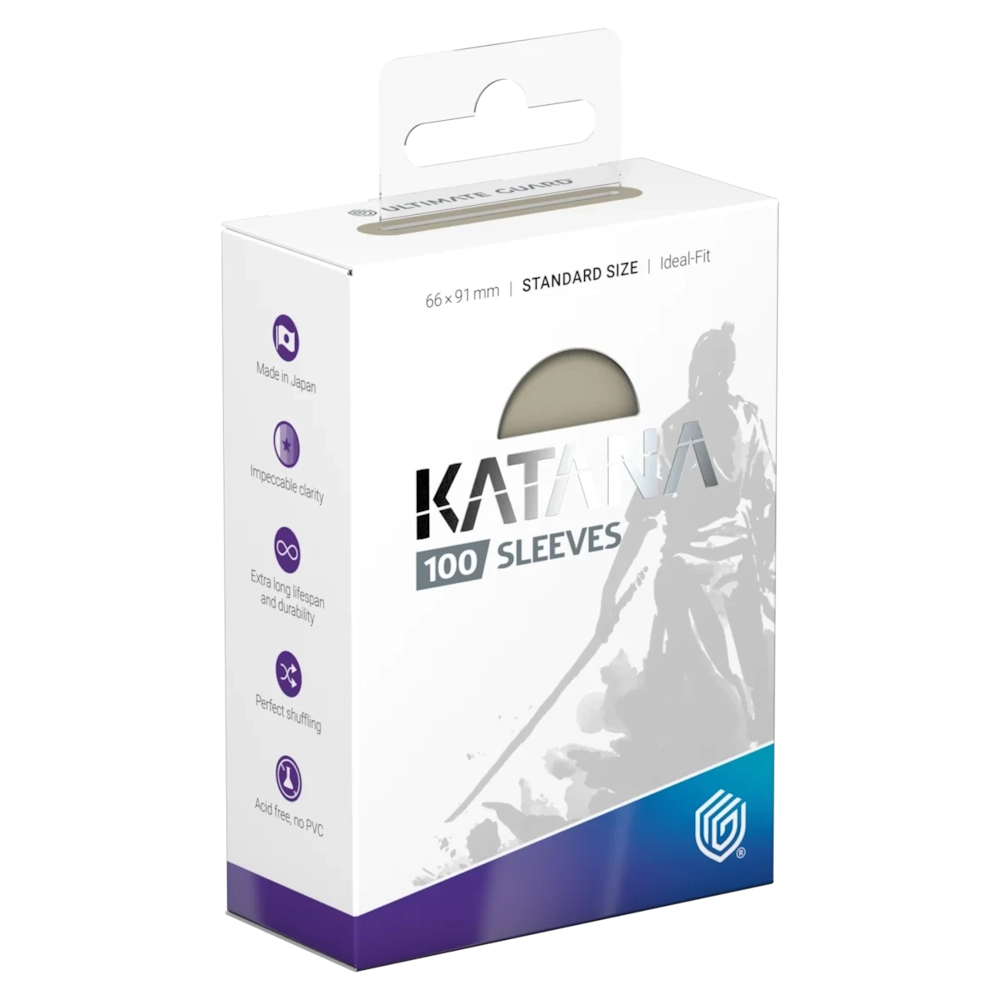 premium card game sleeves katana grey autumn moon