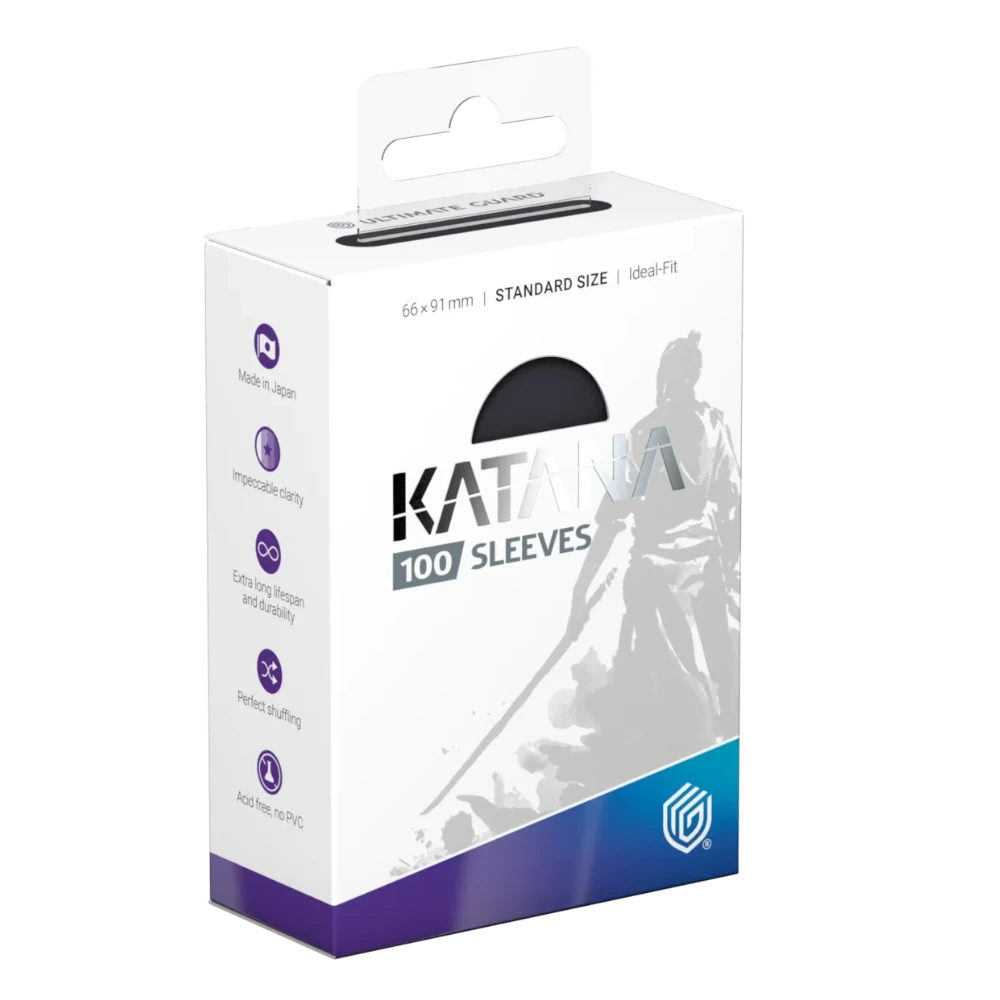 katana standard size card sleeves obsidian shard