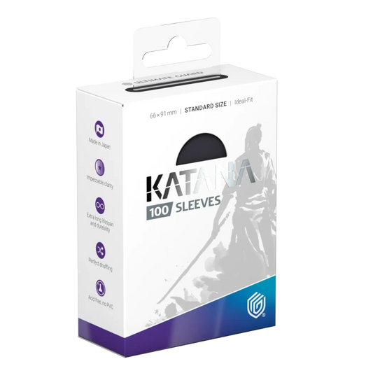 katana standard size card sleeves obsidian shard