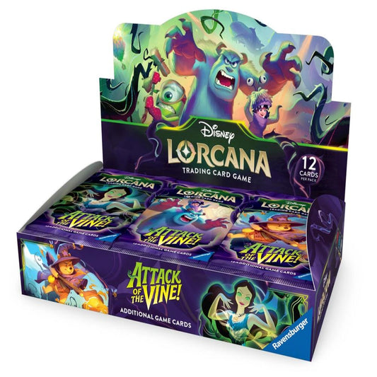 disney lorcana attack vine booster box trading cards
