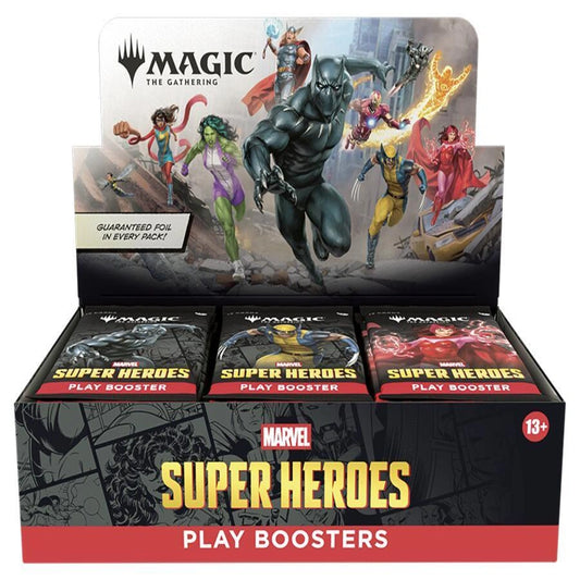 Marvel Super Heroes play boosters packaging characters mtg