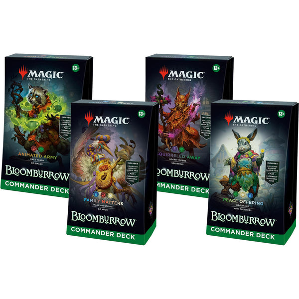 mtg bloomburrow commander decks family matters Magic The Gathering – The Game Store Choose One:DB FIN Knights o/t Round review-es and heroic Spider-Man Collector Booster Packs