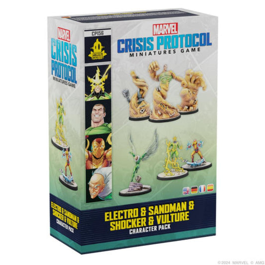 Marvel characters Electro Sandman Shocker Vulture Atomic Mass Games miniatures