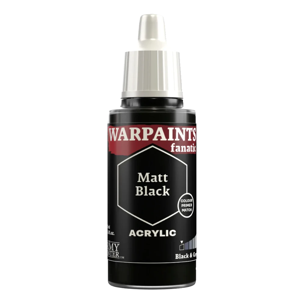 army painter warpaints fanatic paint acrylic matt black