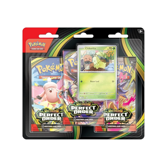 pokemon mega evolution perfect order chikorita three pack
