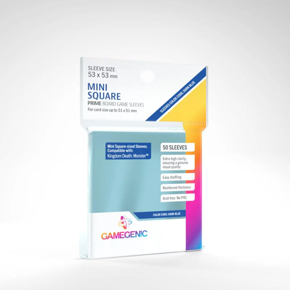 gamegenic mini square sized sleeves prime board game