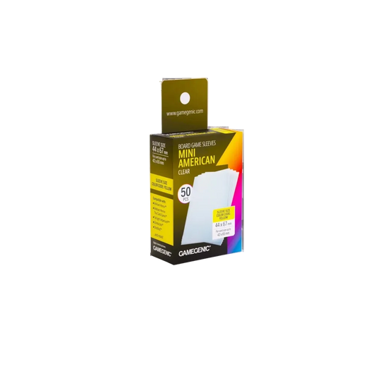 mini american clear card sleeves gamegenic 