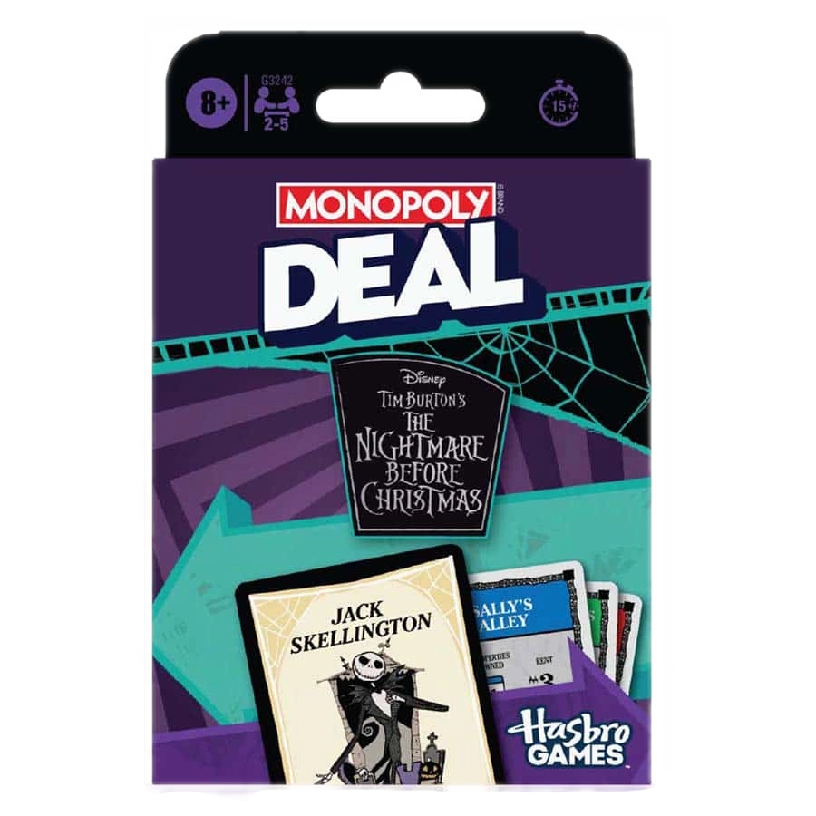 monopoly de4al the nightmare before christmas card game