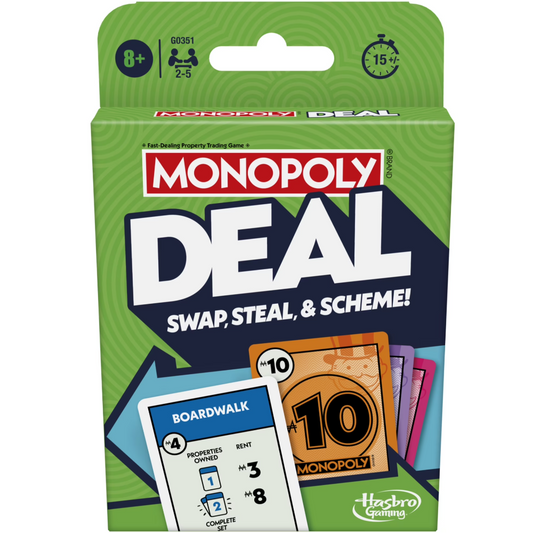 monopoly deal swap steal scheme hasbro card game