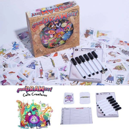 monsdrawsity party card game family fun drawing