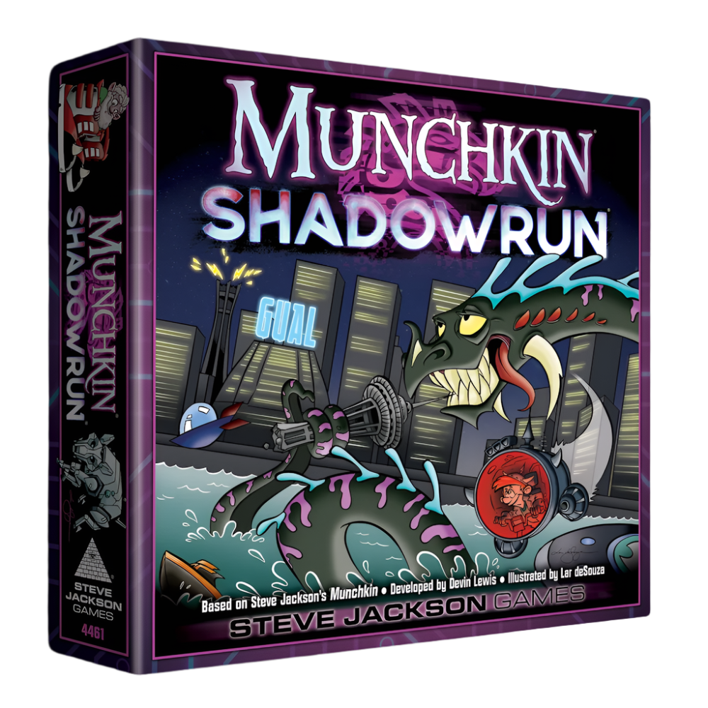 munchkin shadowrun steve jackson cyberpunk devin lewis cards