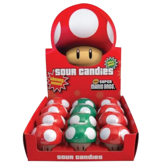 super mario bros mushroom cherry sour candy