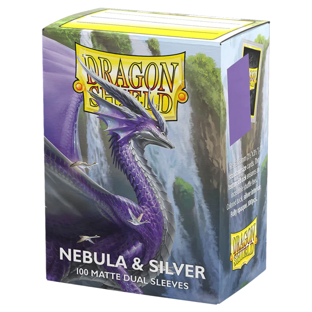 dragon shield nebula silver matte dual sleeves purple
