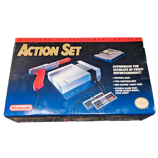 nintendo entertainment system action set zapper mario computer