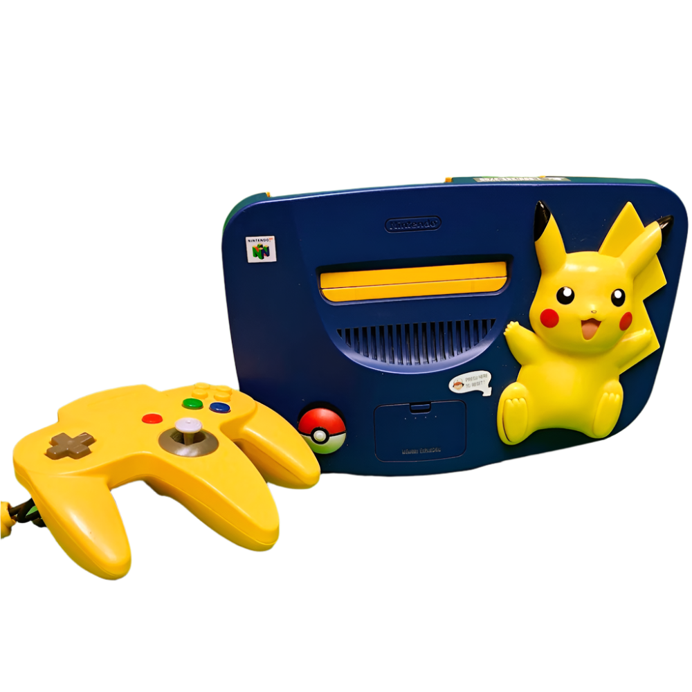 nintendo 64 pikachu edition pokemon console controller video