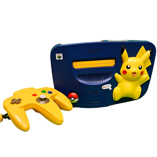 nintendo 64 pikachu edition pokemon console controller video