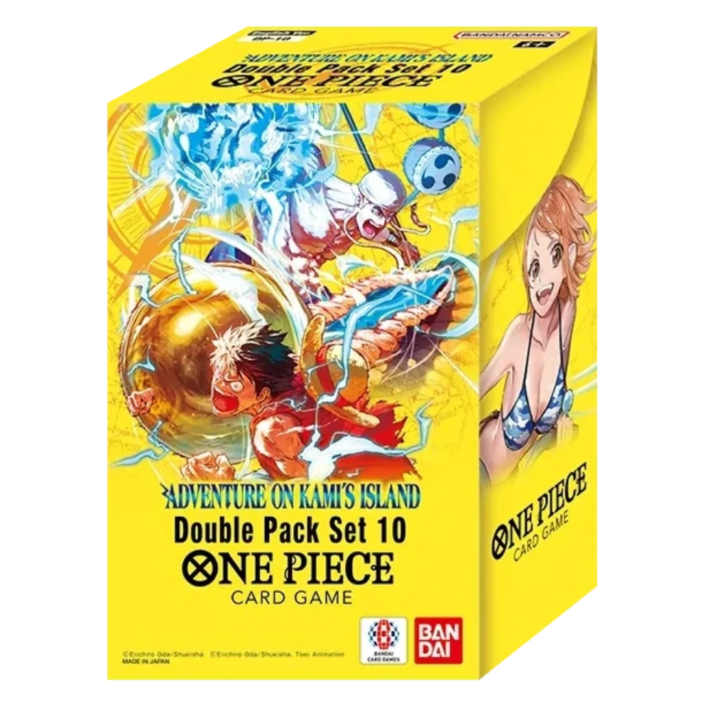 One Piece card game double pack set 10 box on a white background