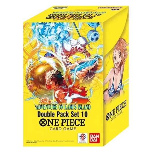 One Piece card game double pack set 10 box on a white background