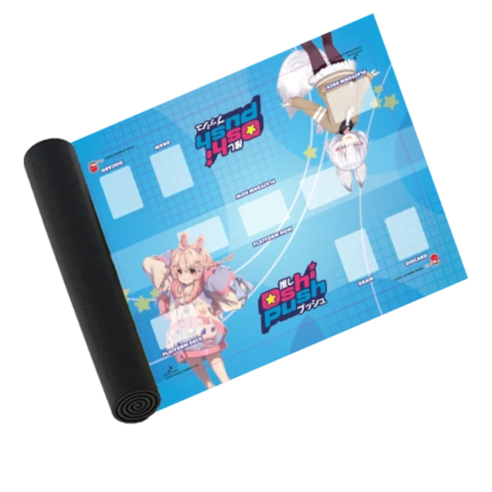 oshipush playmat two player vtuber card game