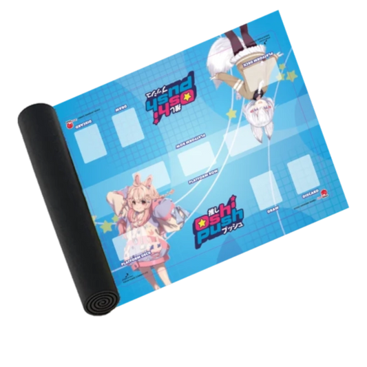 oshipush playmat two player vtuber card game