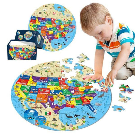 oversized usa puzzle kids learning tool