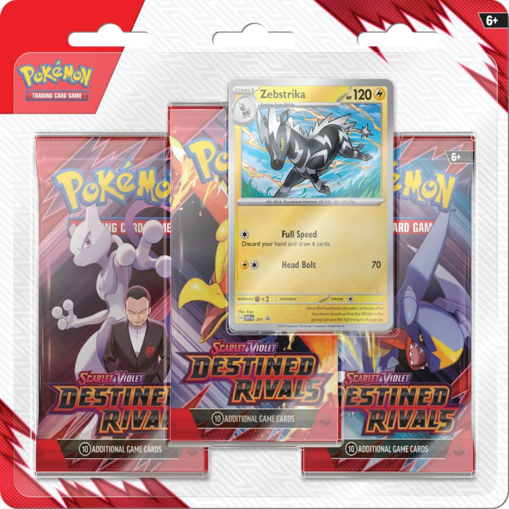 pokemon destined rivals 3pk blister zebstrika