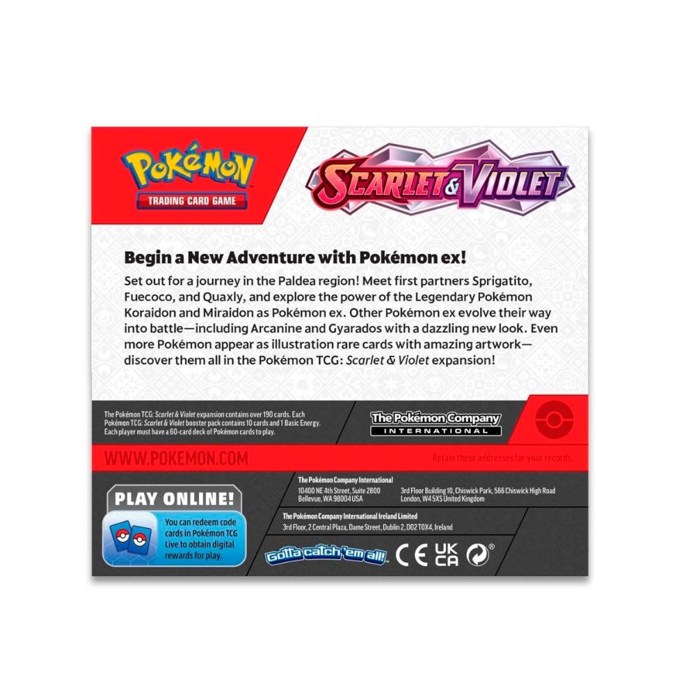 Pokemon Pikachu trainer scarlet violet booster box back ex
