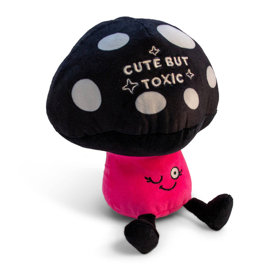 punchkins toxic cute mushroom plush pink black