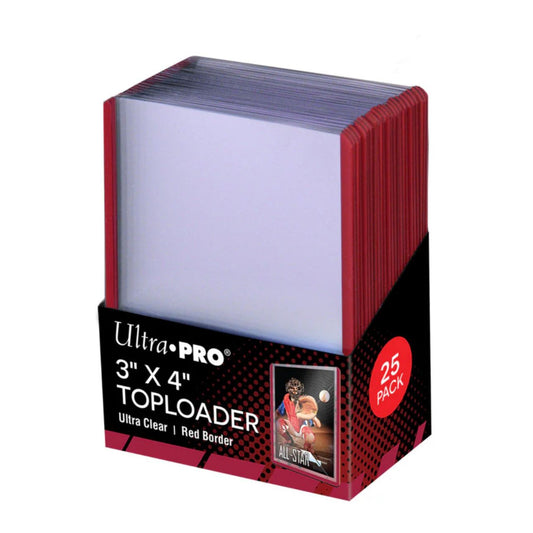 ultra pro toploader red border clear card sleeve