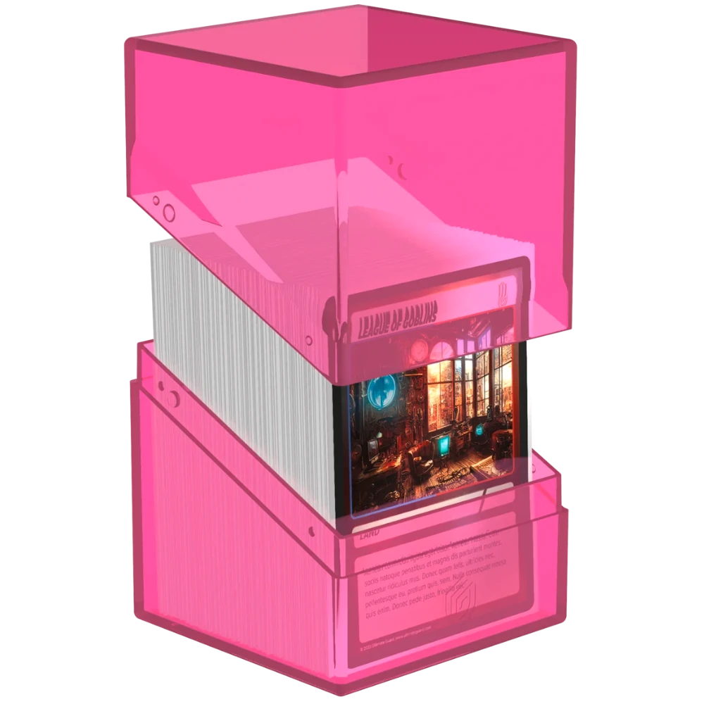 rhodonite deck box pink clear ultimate guard