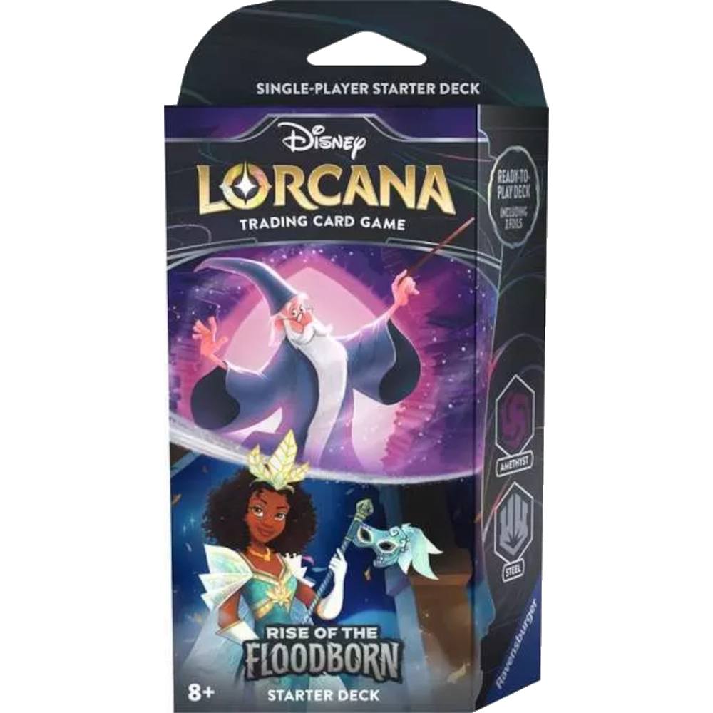 disney lorcana rise floodborn amethyst steel card game