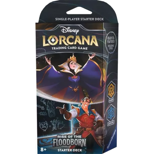 disney lorcana rise floodborn amber saphire starter deck