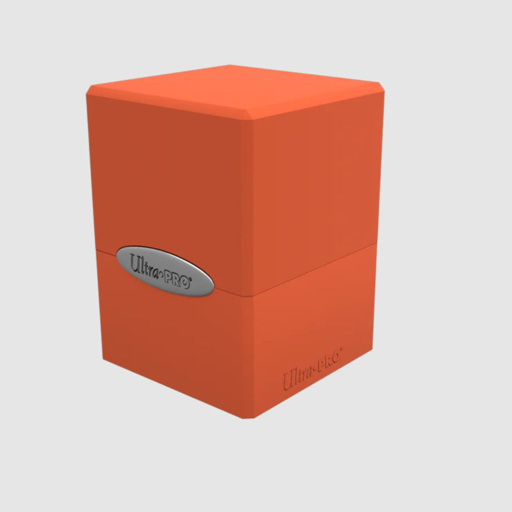 ultra pro satin deck box cube orange 