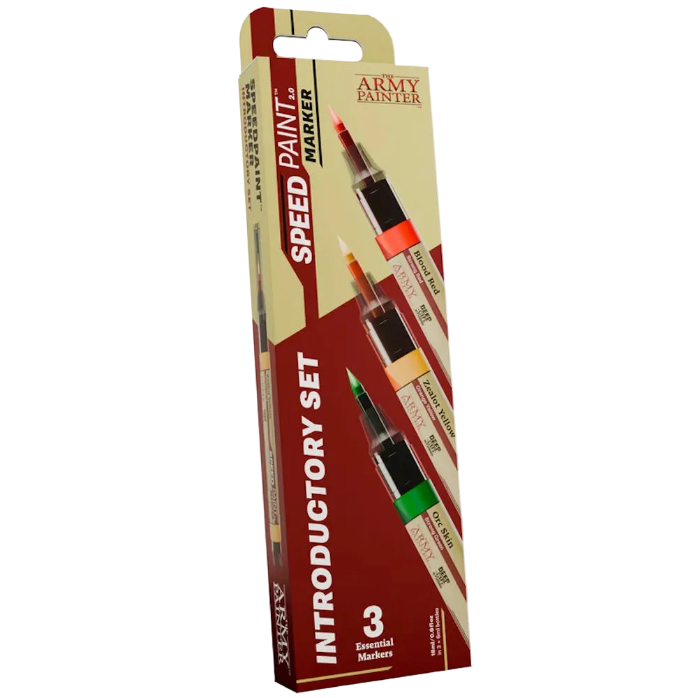 army painter speed paint marker introductory set three color red green yellow