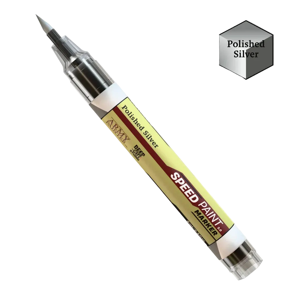 polished silver army painter speedpaint marker