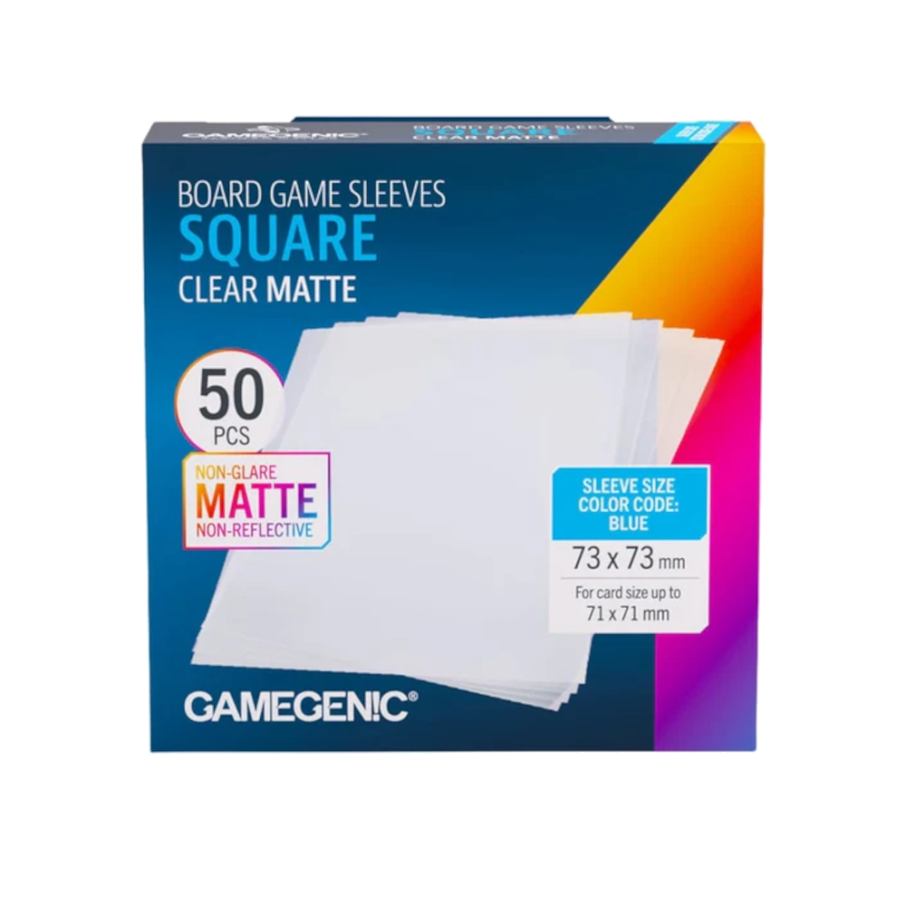 square card sleeves gamegenic matte clear