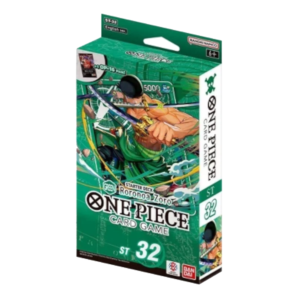one piece starter deck card game roronoa zoro green