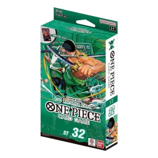 one piece starter deck card game roronoa zoro green