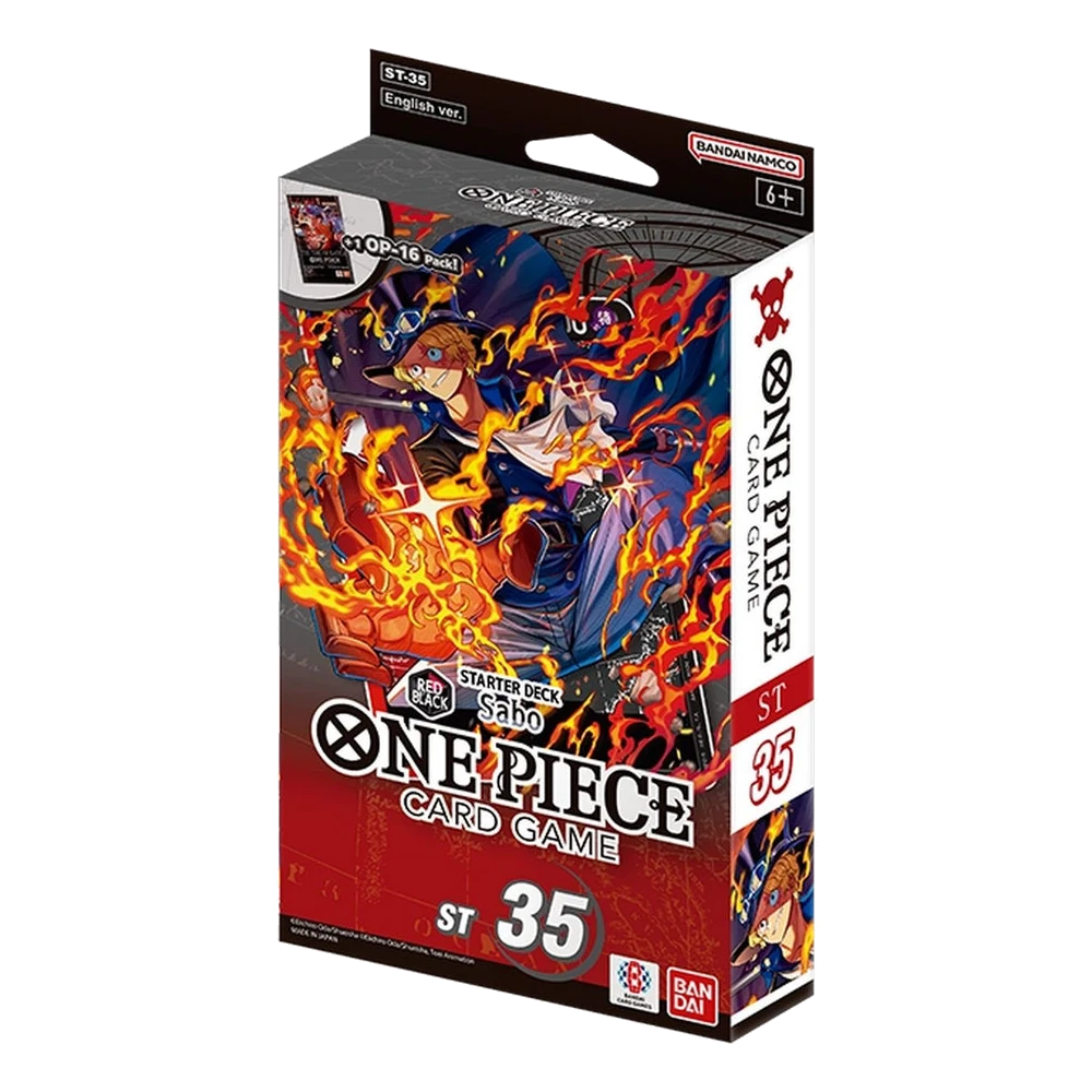 starter deck sabo one piece card game bandai red black