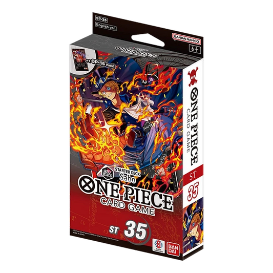 starter deck sabo one piece card game bandai red black