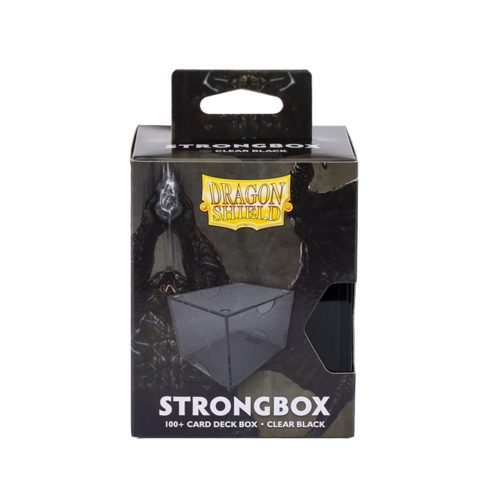 dragon shield strongbox clear black deck box