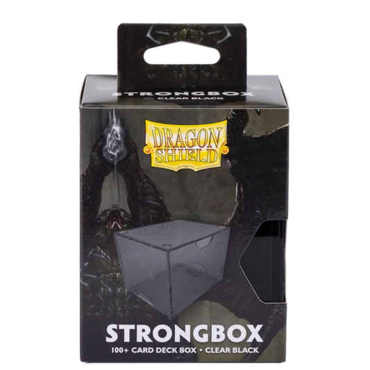 dragon shield strongbox clear black deck box