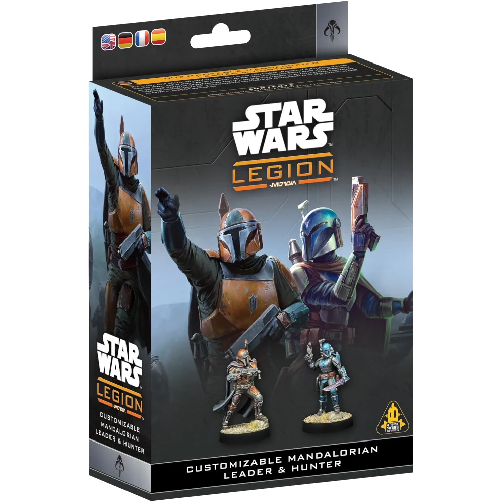 star wars legion customizable mandalorian leader hunter atomic mass games