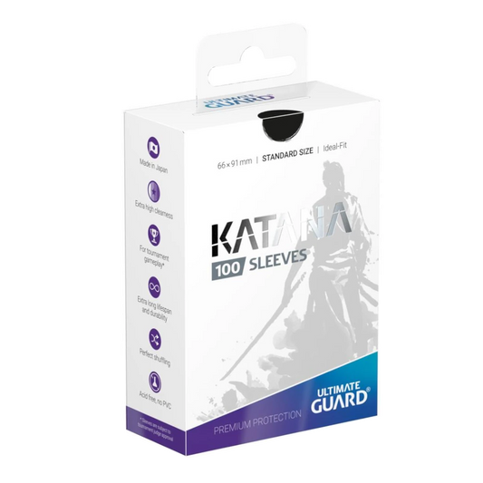 ultimate guard katana black card sleeves protector