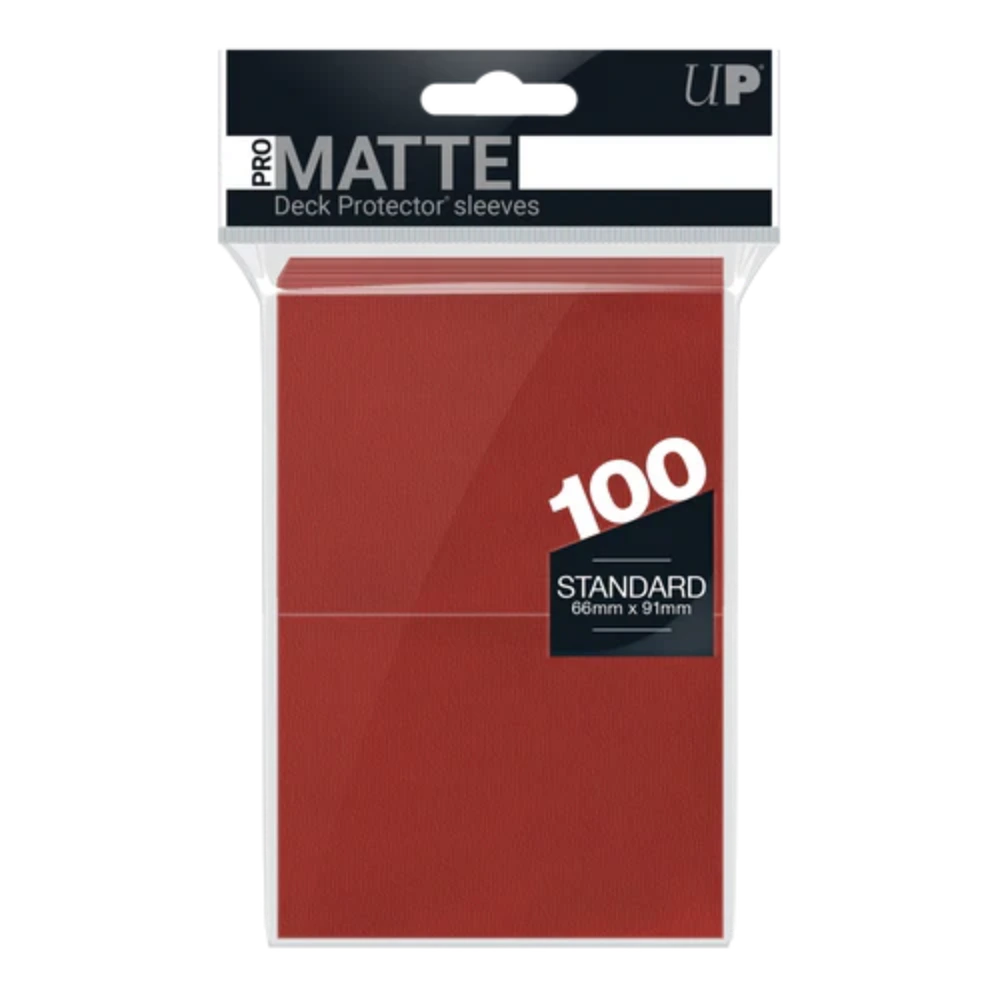 Ultra Pro Sleeves: Standard - Matte - Red 100ct Ultra Pro Sleeves: Standard - Matte - Red 100ct