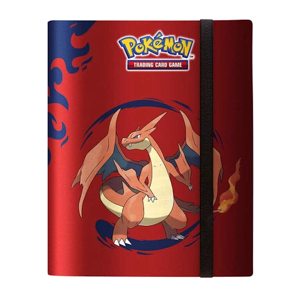 pokemon card storage binder featuring charizard x and y