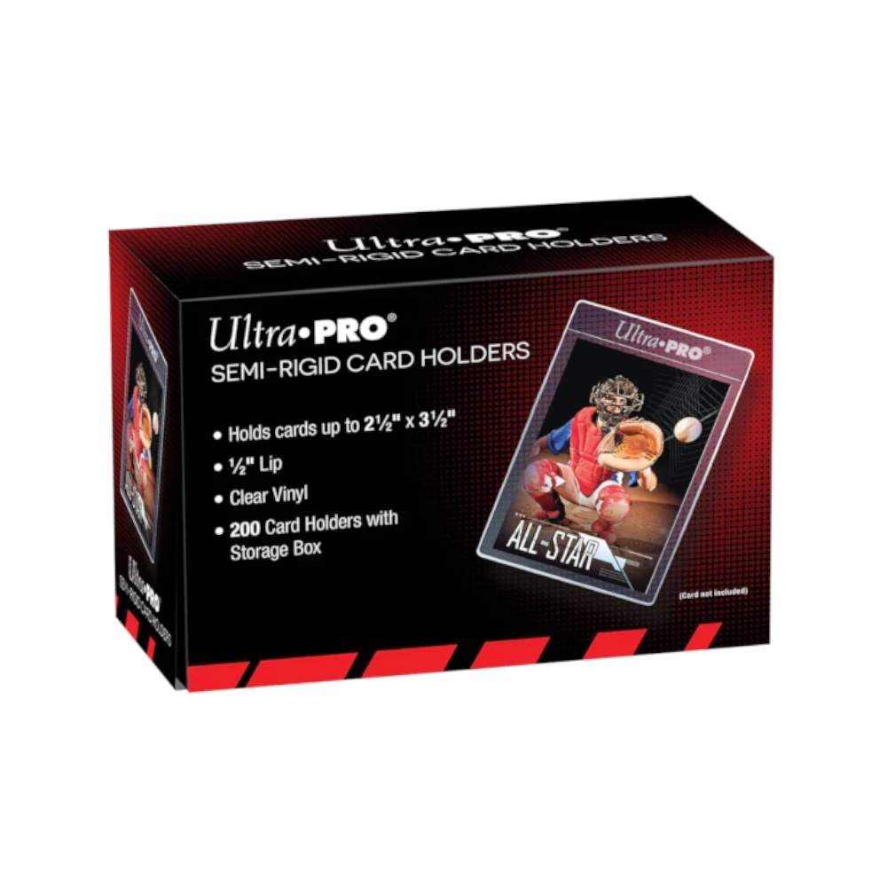 ultra pro semi rigid card holders clear vinyl